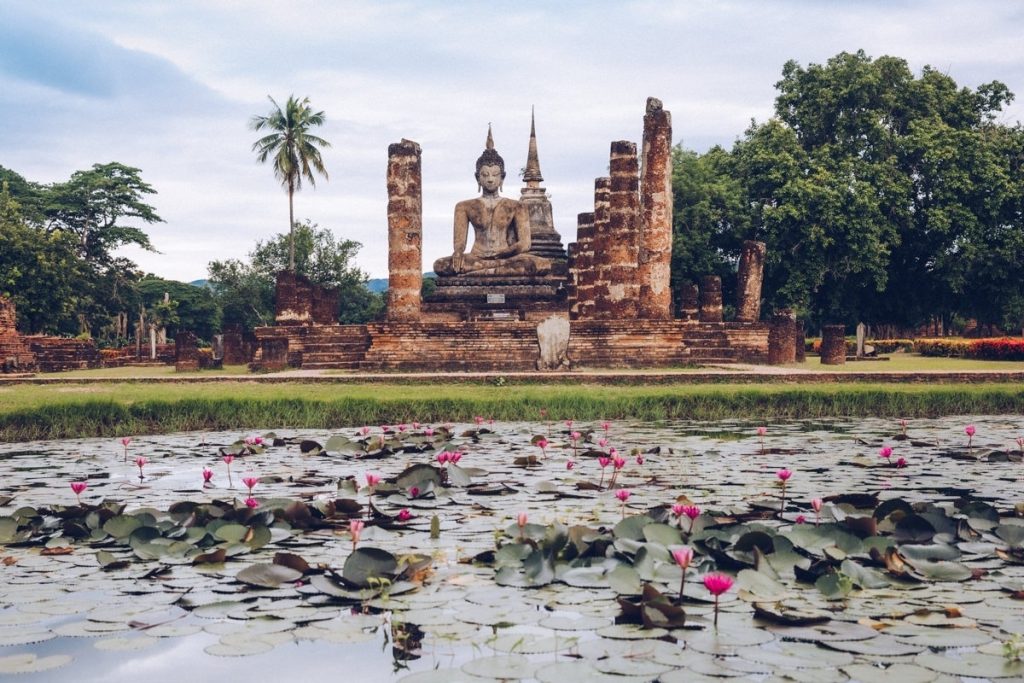 Les nénuphars du Wat Mahathat, Sukhothai