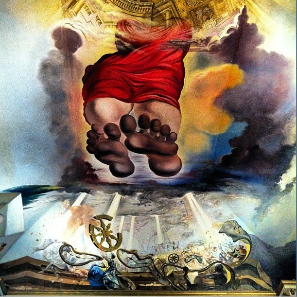Salvador Dali - Fresque plafond musee Dali Figueres