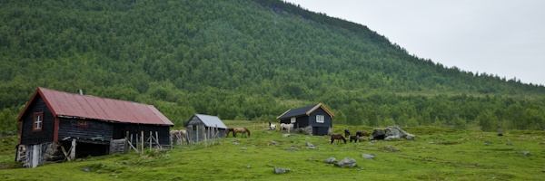 Norvège Myrkdalen départ de la randonnée