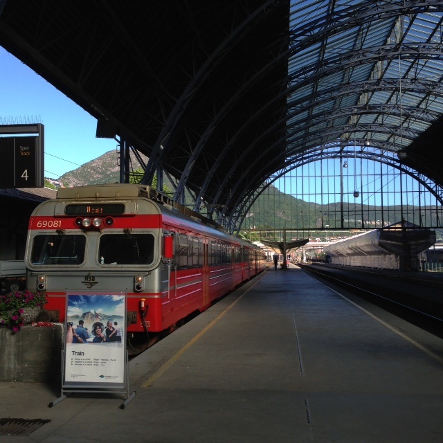 Norvège - Train gare de Bergen