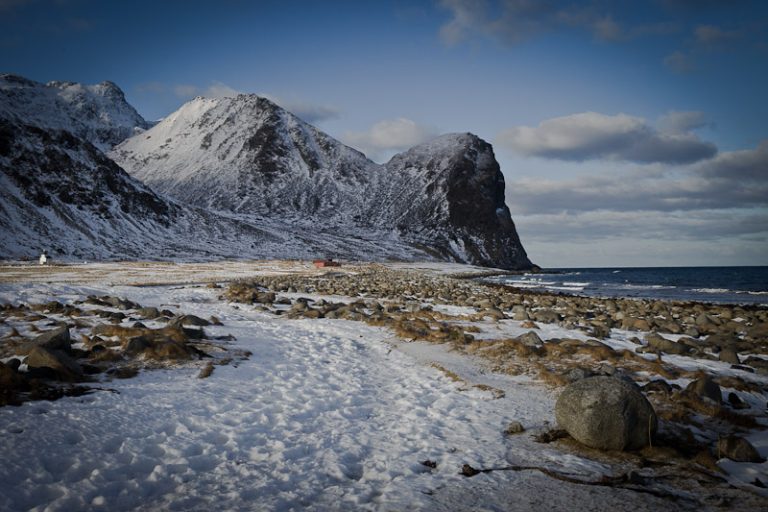 Norvège Unstad - Lever de soleil sur la plage