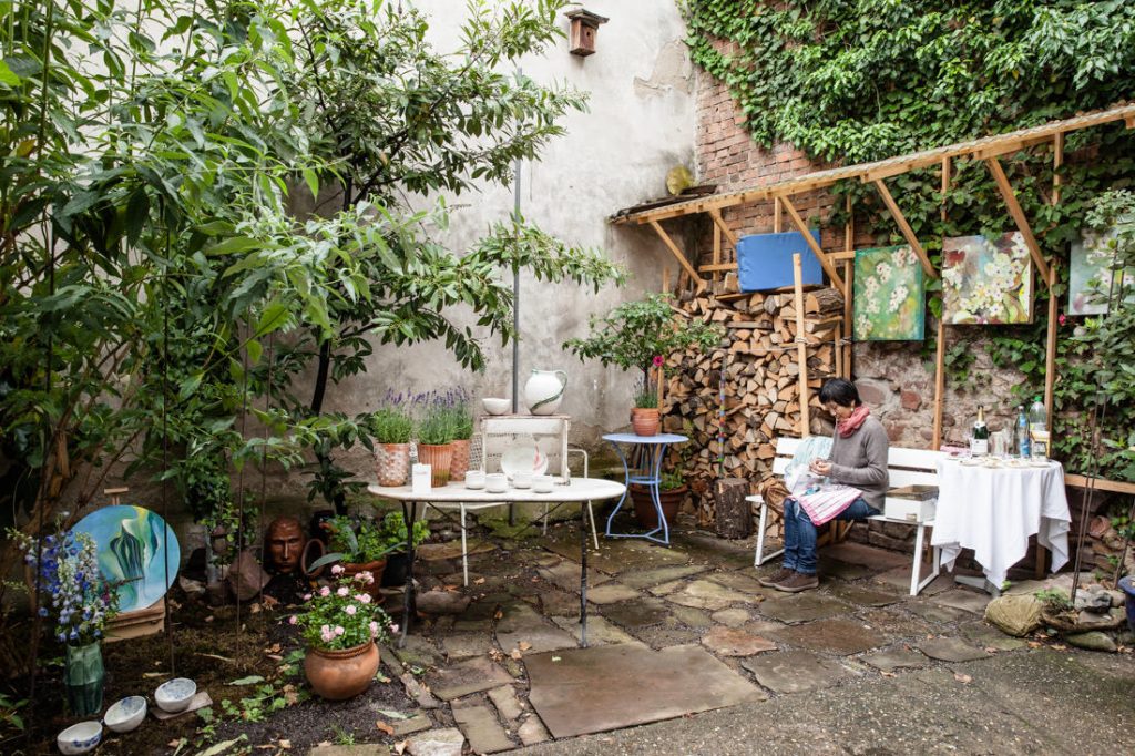 Dans le jardin d'une Galerie d'art à Durlach Karlsruhe