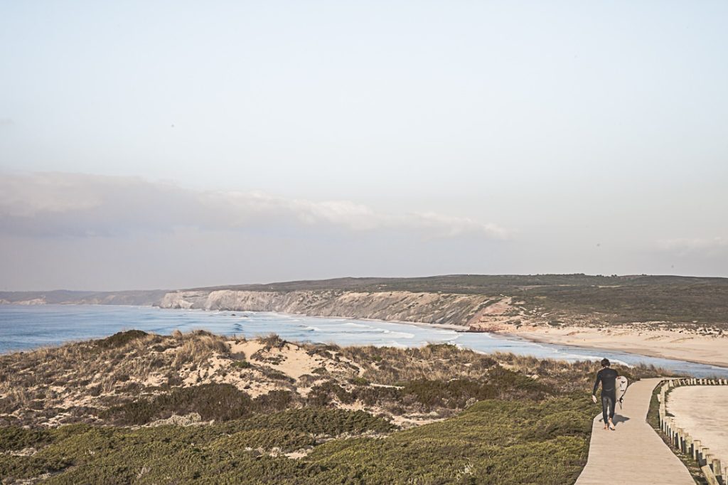 Le premier surfer croisé à Carrapateira. Il partait surfer sur la plage de Bodeira