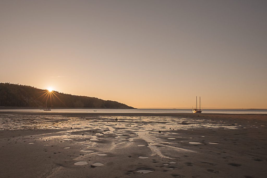 Lever de soleil sur la baie de Tadoussac