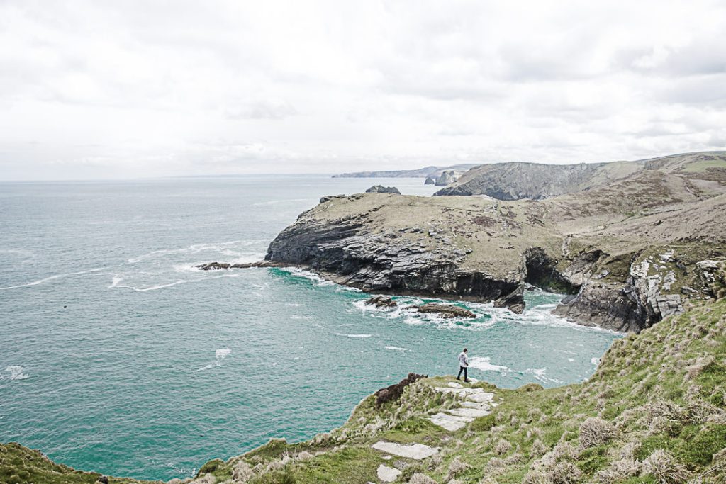 Vue sur les falaises de Tintagel