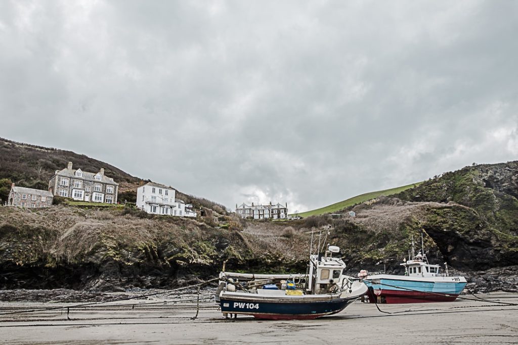 Port Isaac à marée basse, Cornouailles