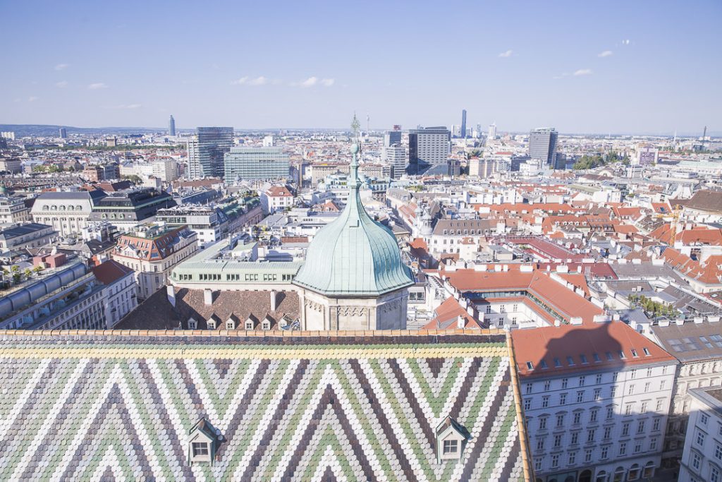 Vue depuis le haut de la cathédrale de Vienne Autriche