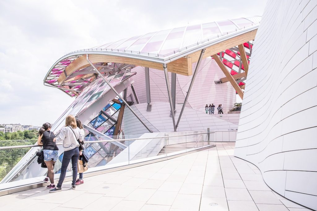 La terrasse de la fondation Louis Vuitton