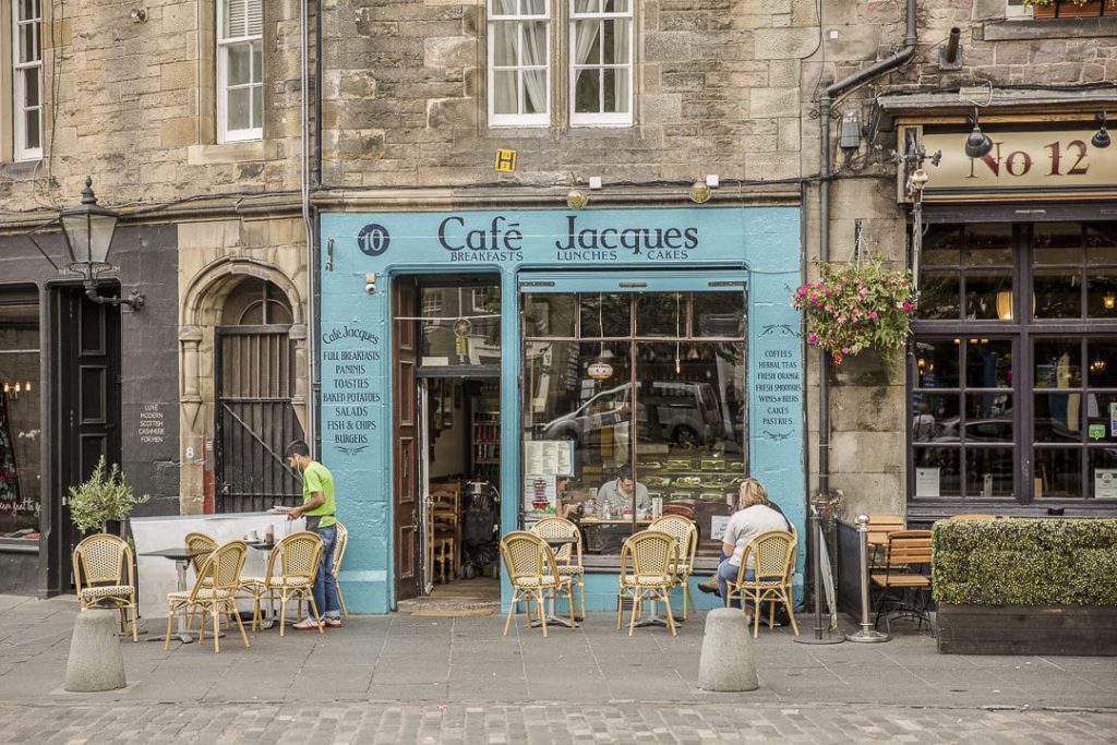 Le café Jacques à edimbourg - Ecosse