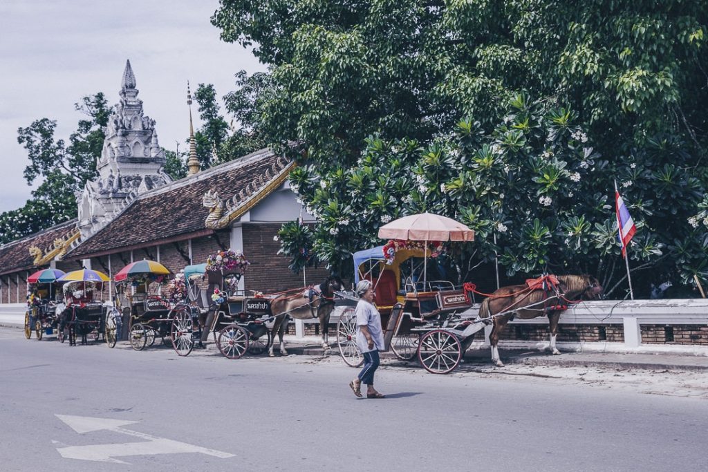 La ville de Lampang en Thaïlande est connue comme la ville des calèches