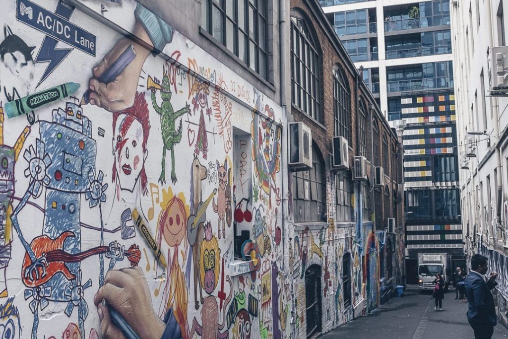 Oeuvre Makatron AC/DC Lane Melbourne - Australie