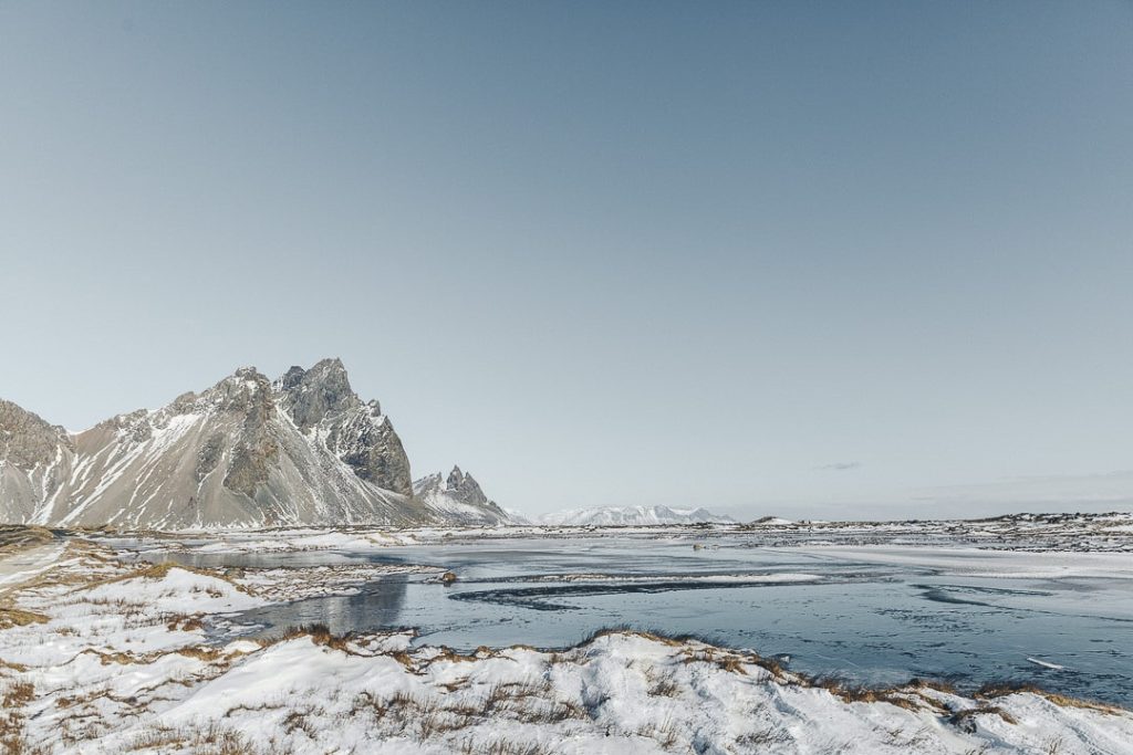 Plage de Stokksnes en Islande