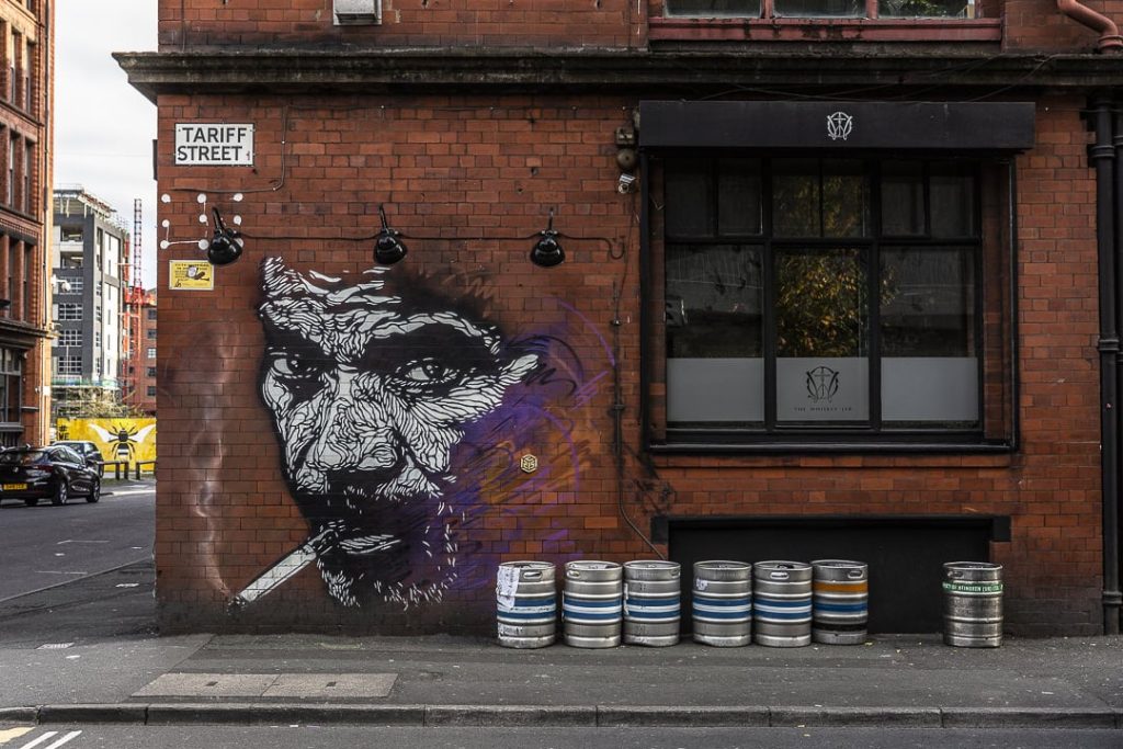 Le fumeur de l'artiste français C215, Manchester