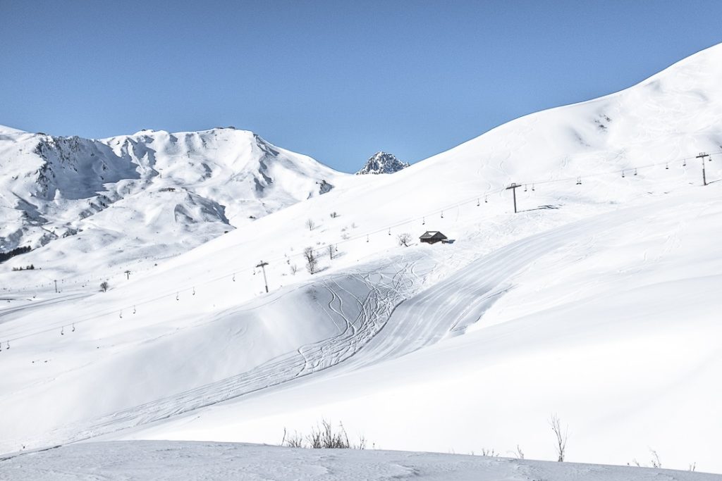 Vue sur les pistes de la Toussuire