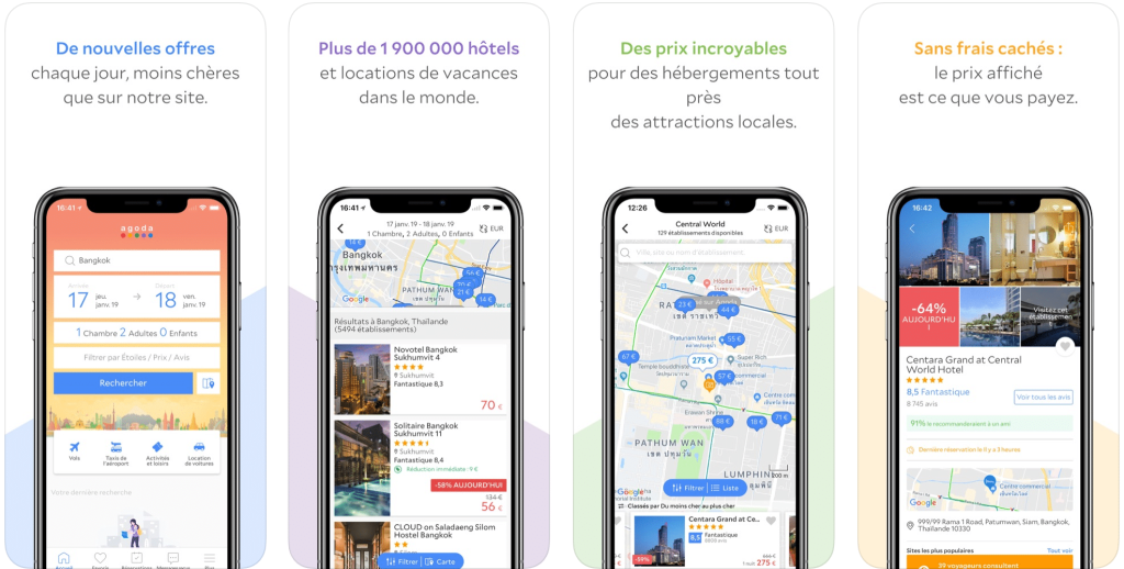 Agoda application recherche hotels partout dans le monde