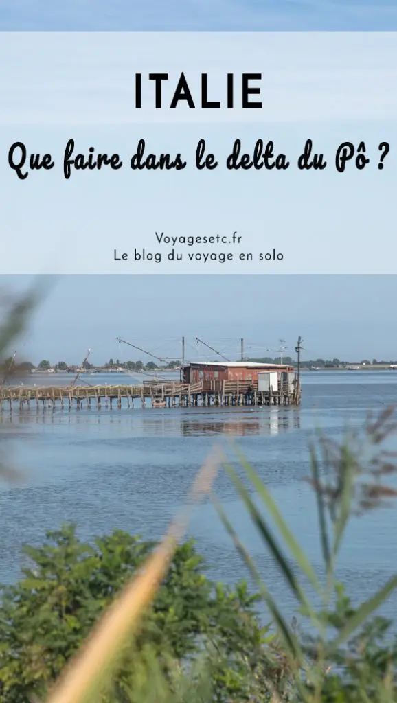 Cabane de pêche dans le delta du Po en Italie