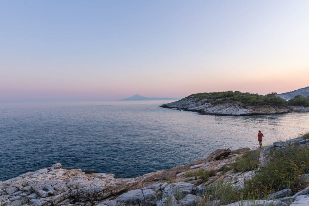Thassos, coucher de soleil en Thrace