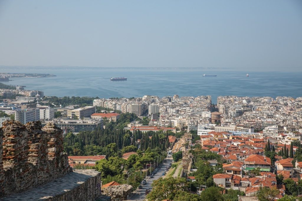 Vue sur Thessalonique depuis la tour Trigonion