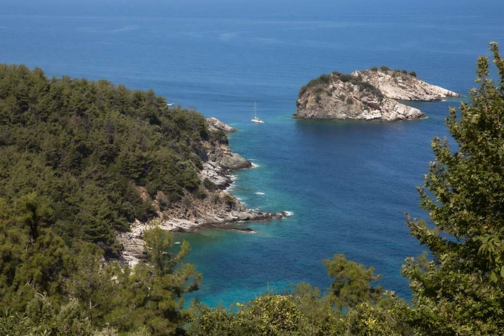 Vue depuis la route panoramique de Thassos - Grèce