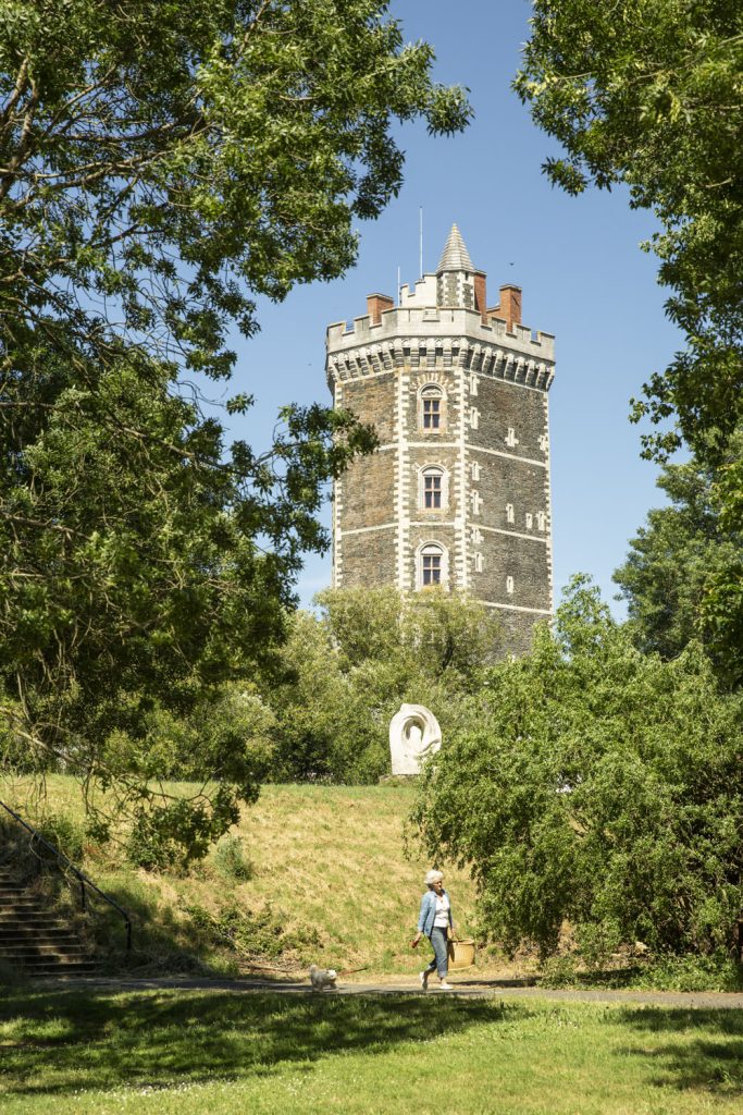 DOnjon médiéval d'Oudon, une petite ville située sur les bords de Loire entre Nantes et Angers