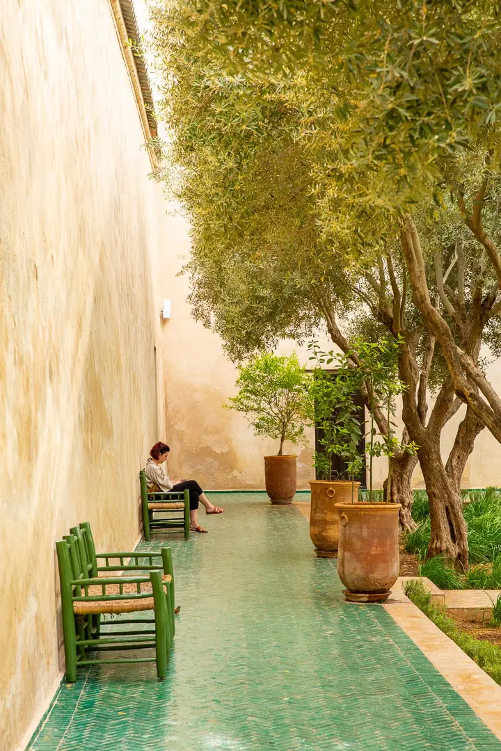 Allée des oliviers jardin secret de Marrakech