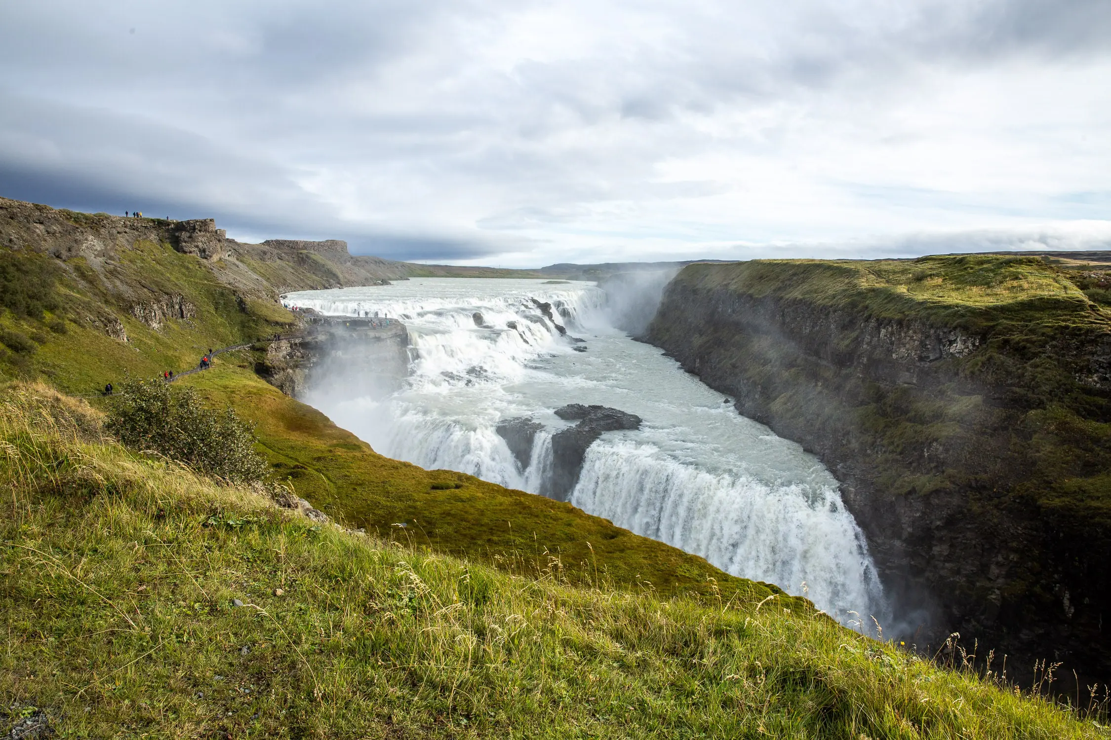 Chutes de Gulfoss dans le cercle d'or en Islande