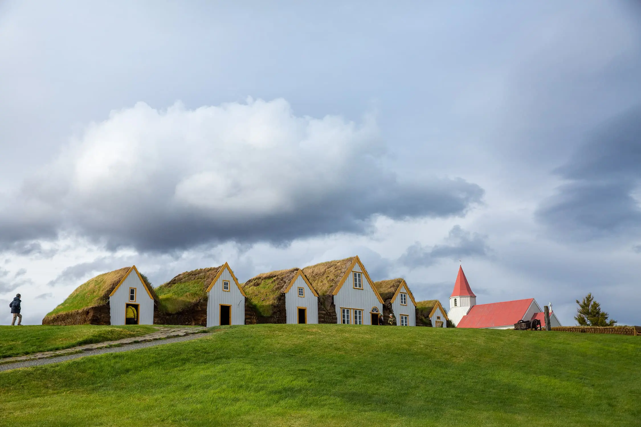 ferme musée Glaumbær, exemple de ferme de tourbe en islande