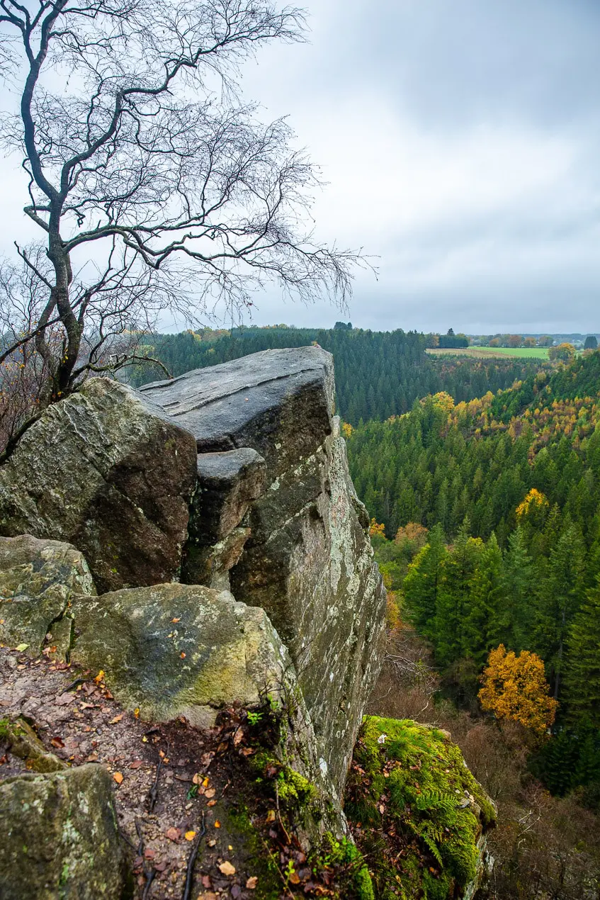 Le Nez de Napoléon nous offre un joli point de vue sur la vallée de la Warche