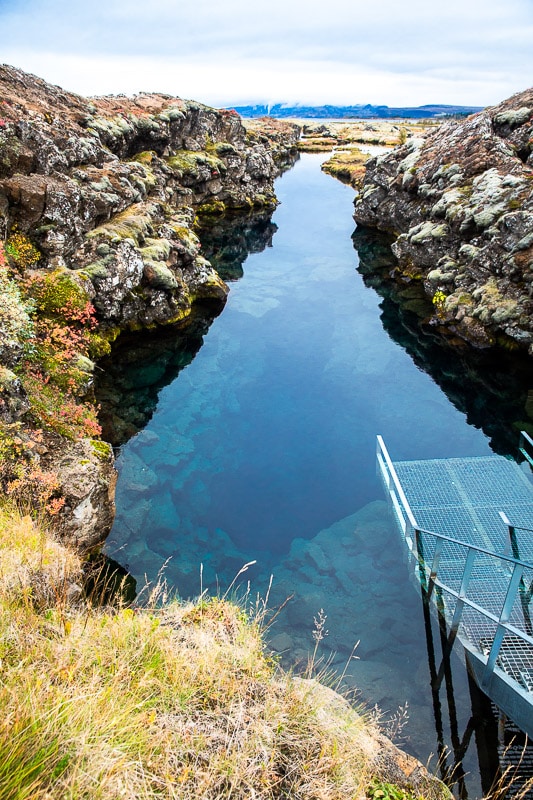 ponton de plongée dans la faille de Silfra