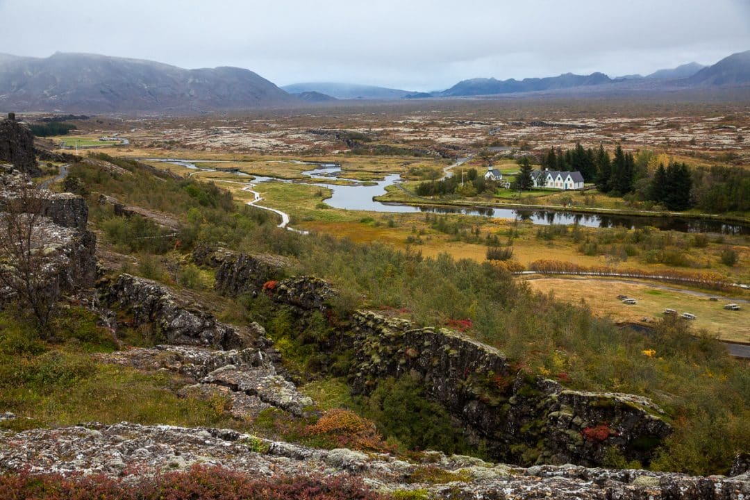 plaine du parlement d'islande depuis la faille d'almannagja