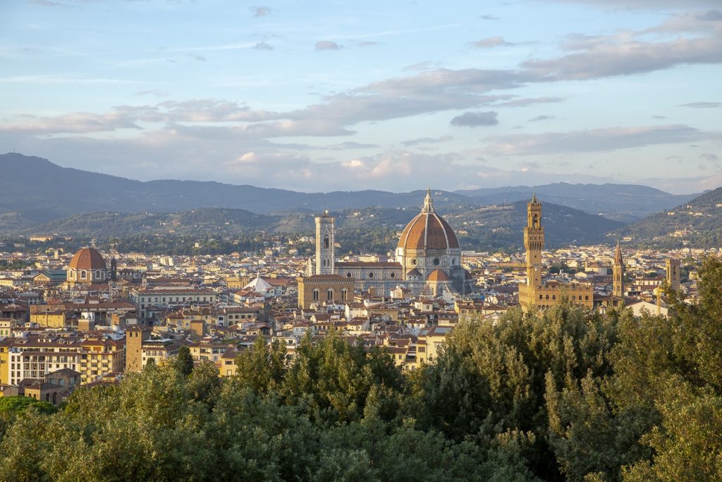 Vue sur la cathédrale de Florence depuis le Forte di Belvedere