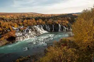 Chutes de Hraunfossar, Islande