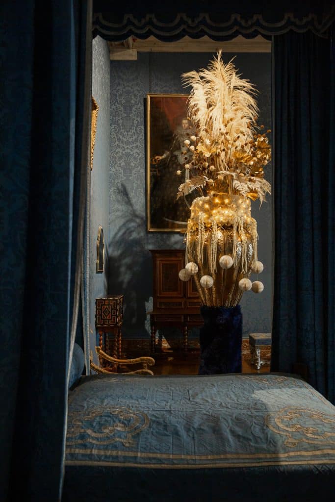 Bouquet de noël dans la chambre de la reine à Chambord