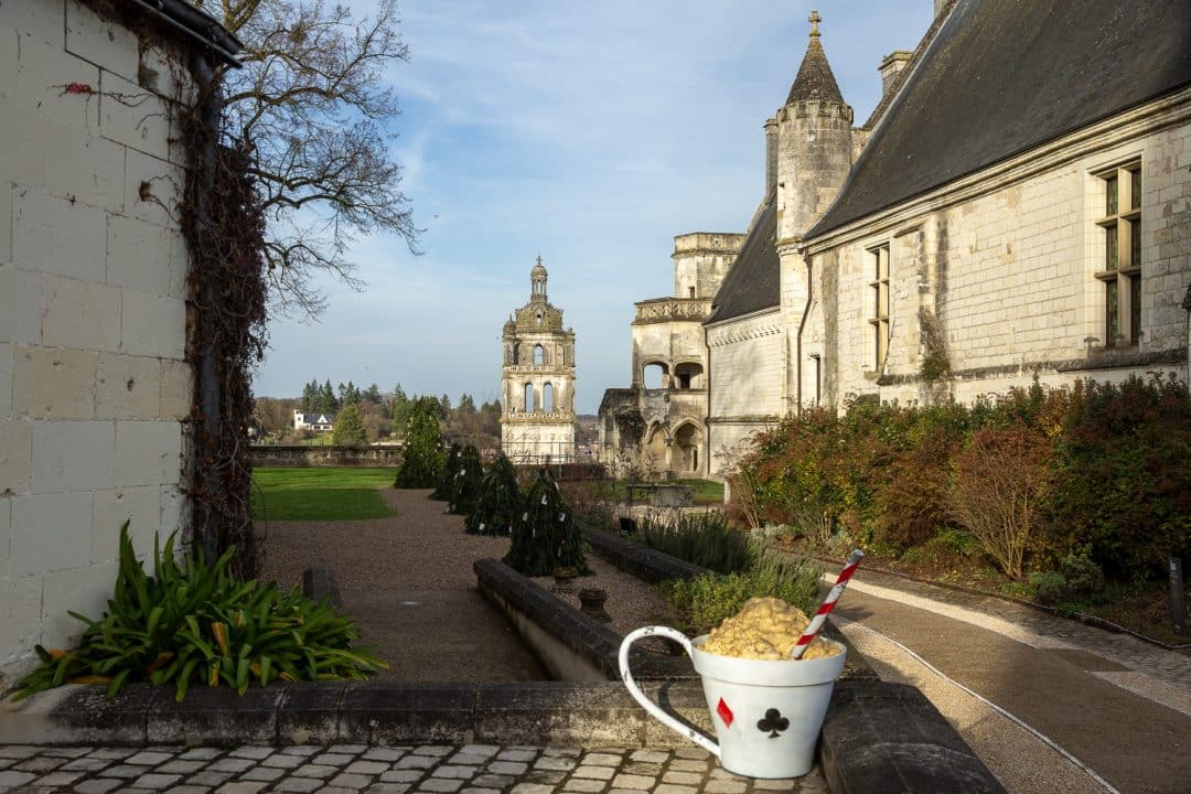 tasse d'alice au pays des merveilles dans les jardins de la cité royale de Loches