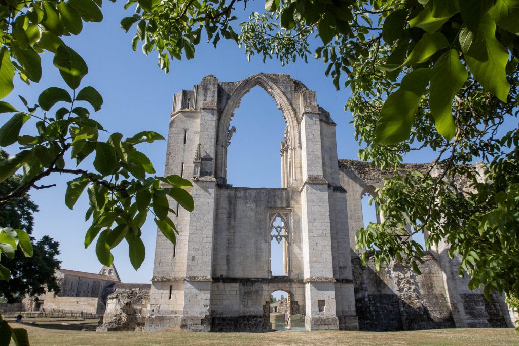 Mur de l'abbaye de Maillezais en Vendée