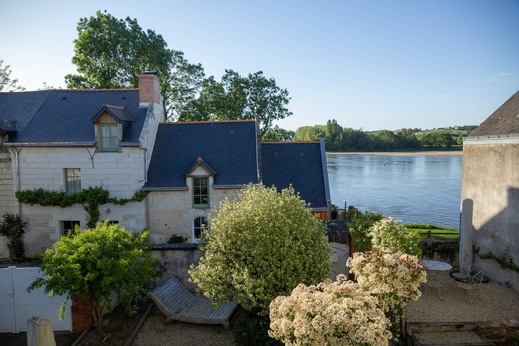 Vue sur la Loire depuis la chambre d'hôte aux Lombardières
