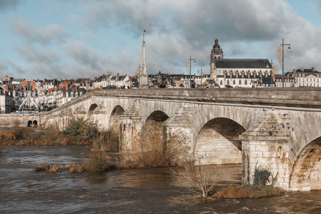Vue panoramique sur Blois en hiver